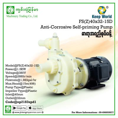 Anti-Corrosive Self-Priming Pump Keep World  FS(z)40x32-15D(380V