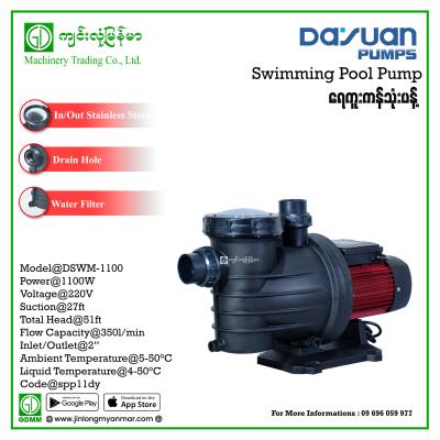 Swimming Pool Pump DAYUAN DSWm1100 1.1KW (1.5 HP) 2”x2”