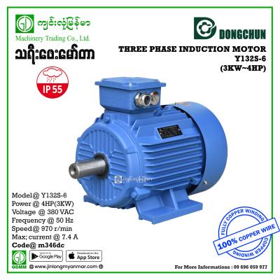 AC Motor DONGCHUN Y-132S-6 3KW 380V Three Phase