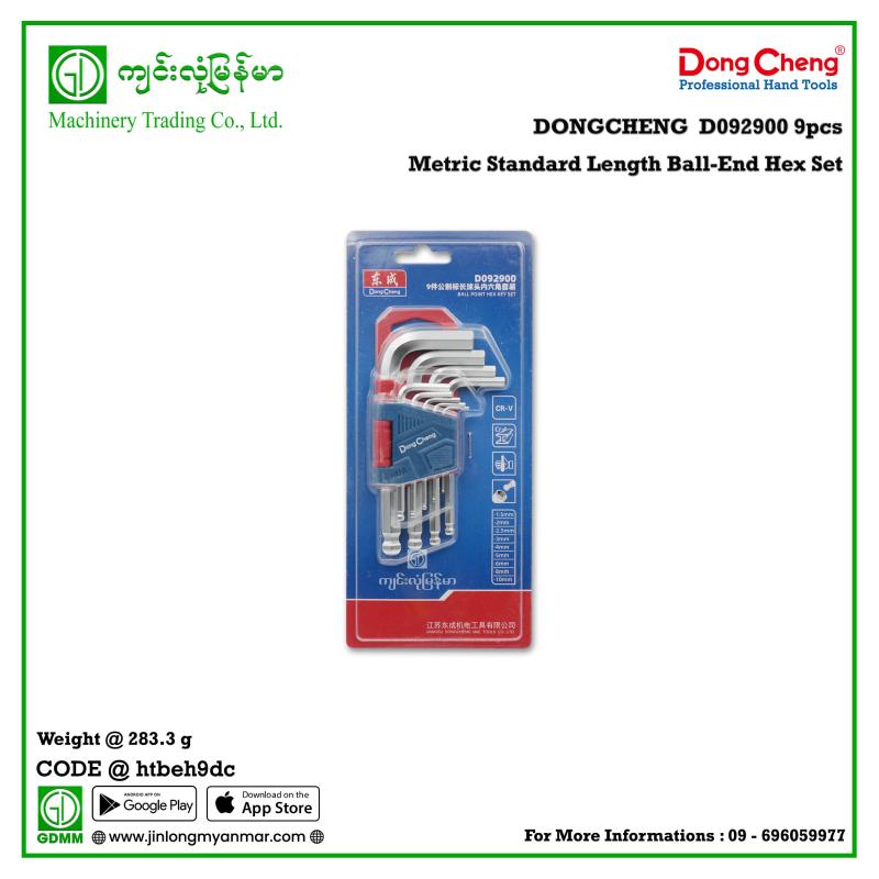 9pcs Metric Standard Length Ball-End Hex Set DONGCHENG  D092900