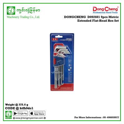 9pcs Metric Extended Flat-Head Hex Set DONGCHENG  D092601