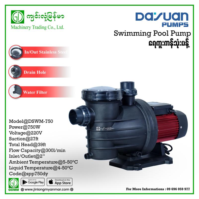 Swimming Pool Pump DAYUAN DSWm750 750 W (1 HP) 2”x2”
