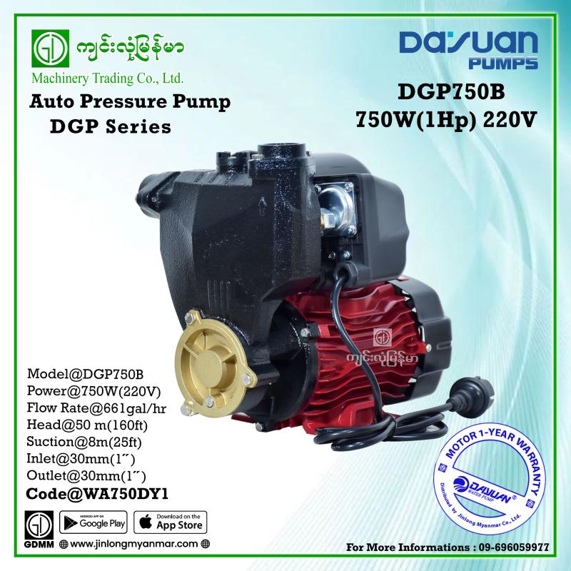 Auto Pressure Pump DAYUAN DGP750B 1hp 1"x1" (220V)