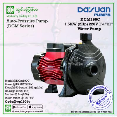 Water Pump DAYUAN DCm190C 1.5kw 1¼"x1"(220V)