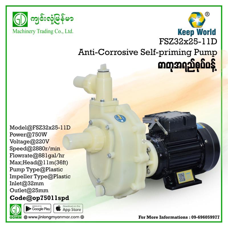 Anti-Corrosive Centrifugal Pump Keep World FS(Z)32×25-11D 750W (220V)