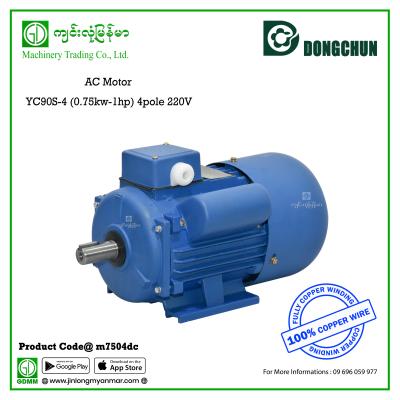 AC Motor Dongchun YC90S-4 (0.75kw-1hp) 4pole 220V