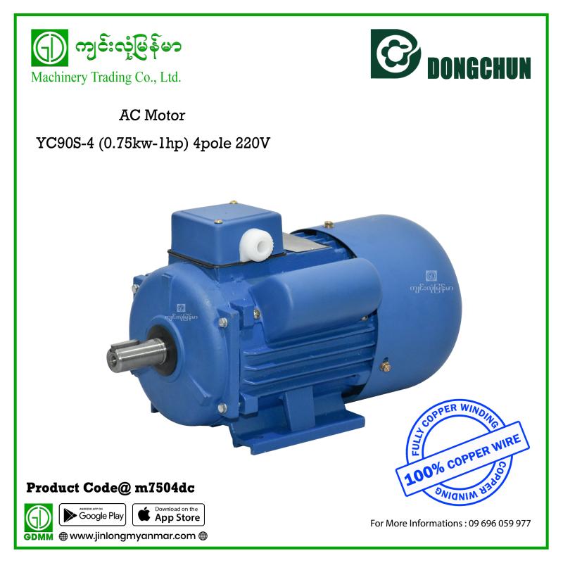 AC Motor Dongchun YC90S-4 (0.75kw-1hp) 4pole 220V