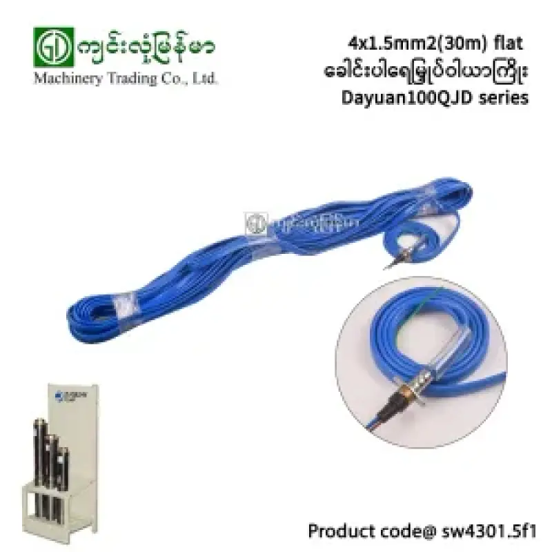 4×1.5mm²(30m)Flat ခေါင်းပါရေမြုပ်ဝါယာကြိုး DAYUAN100QJD Series