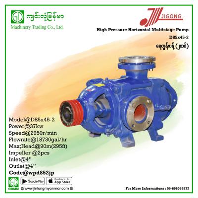 Multistage Pump JIGONG D85-45-2 90m (110 mm) (37KW Pulley)